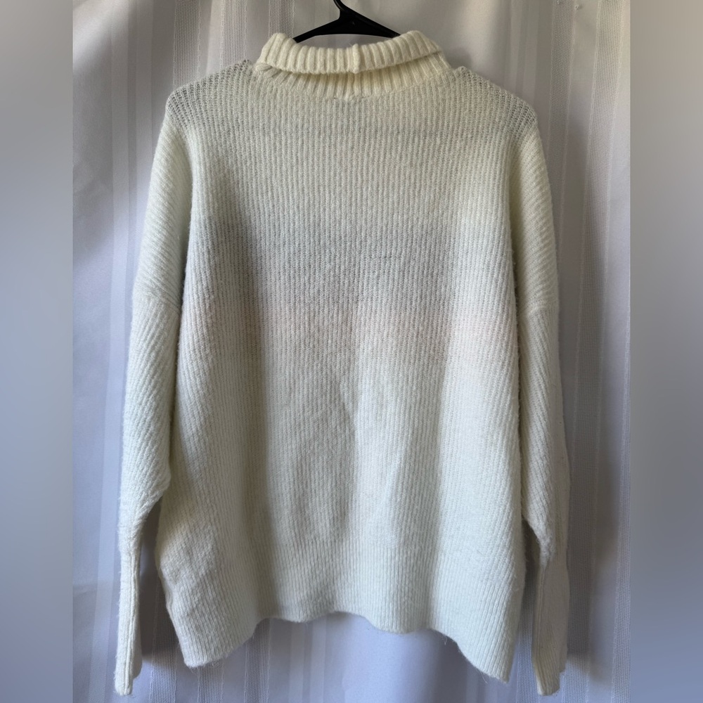 Express Retro Rainbow Stripe Mock Turtleneck Sweater Size Medium EUC - Picture 2 of 7